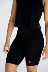 Sculpt long shorts - Pink Logo