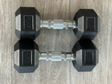 Fitness Fusion Hexagonal Rubber Dumbells