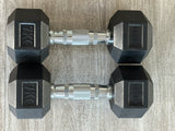 Fitness Fusion Hexagonal Rubber Dumbells