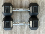 Fitness Fusion Hexagonal Rubber Dumbells