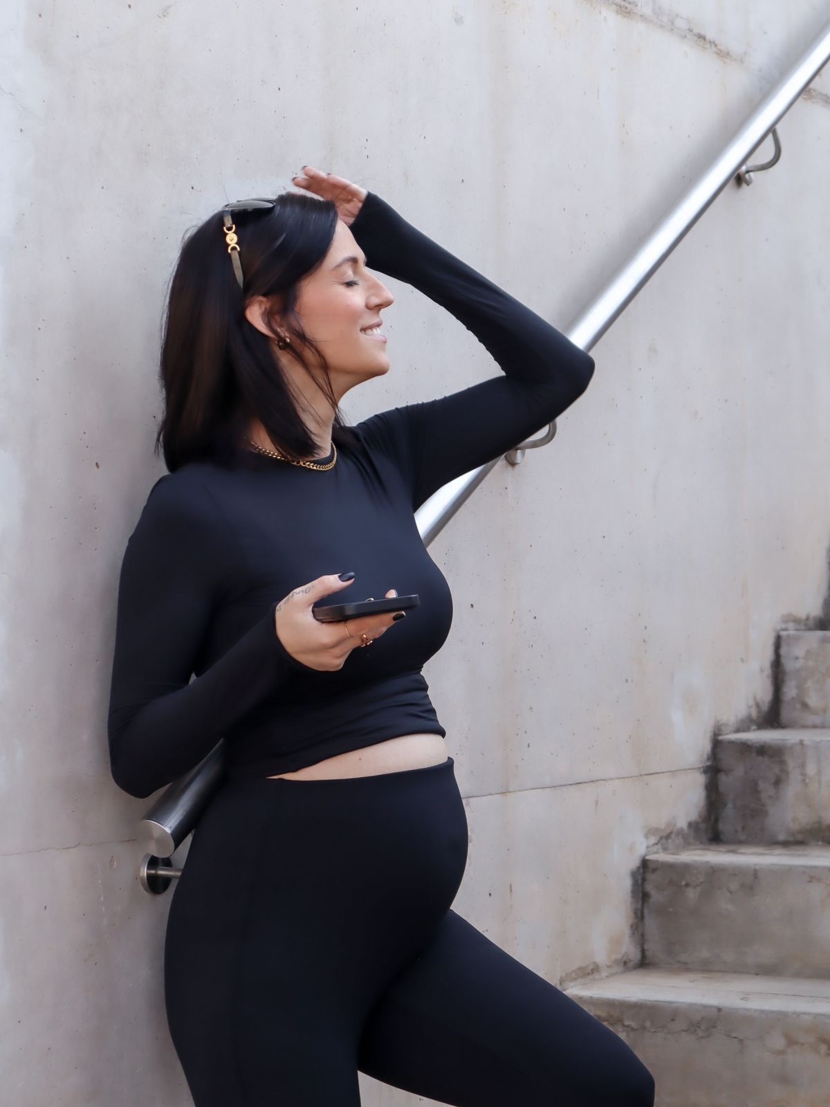Soft Skin Long Sleeve Top - Black