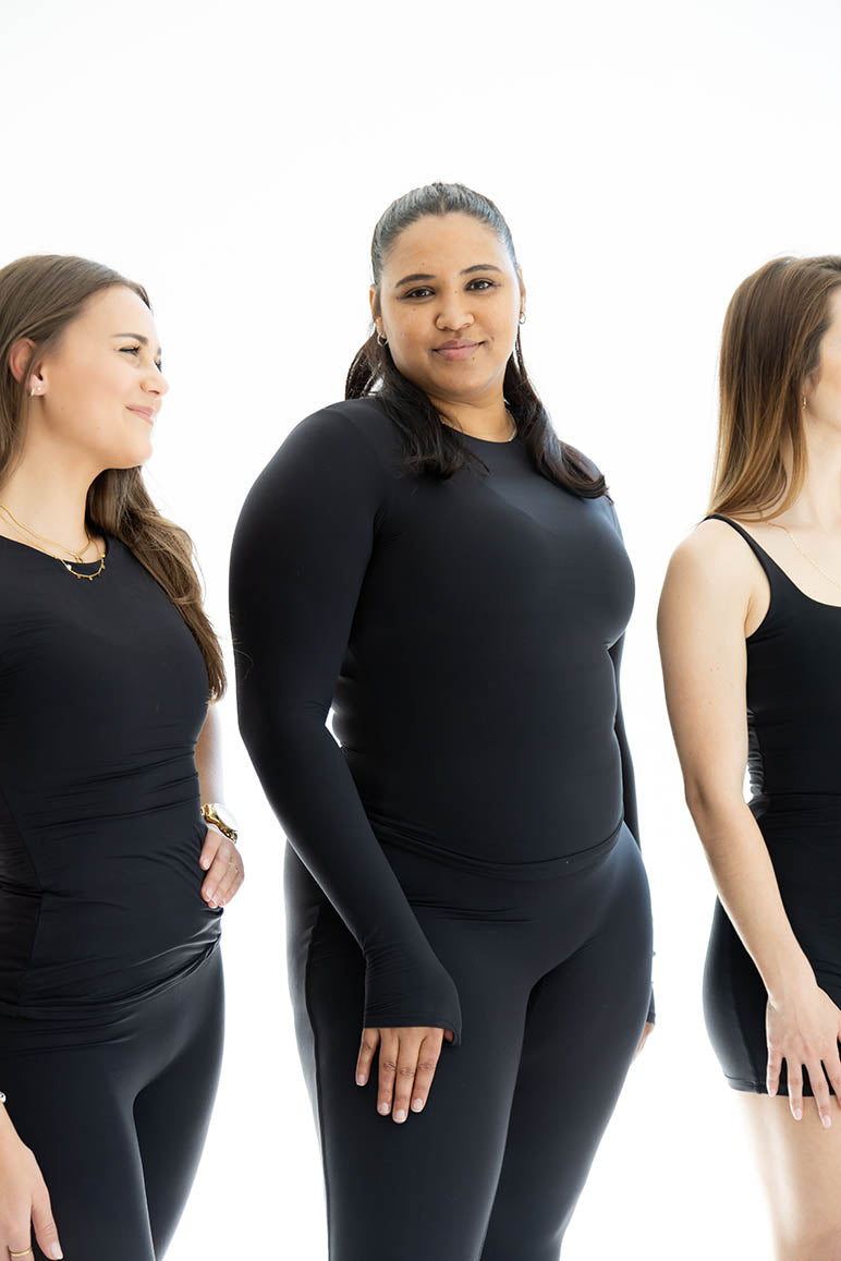 Soft Skin Long Sleeve Top - Black