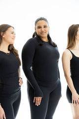 Soft Skin Long Sleeve Top - Black