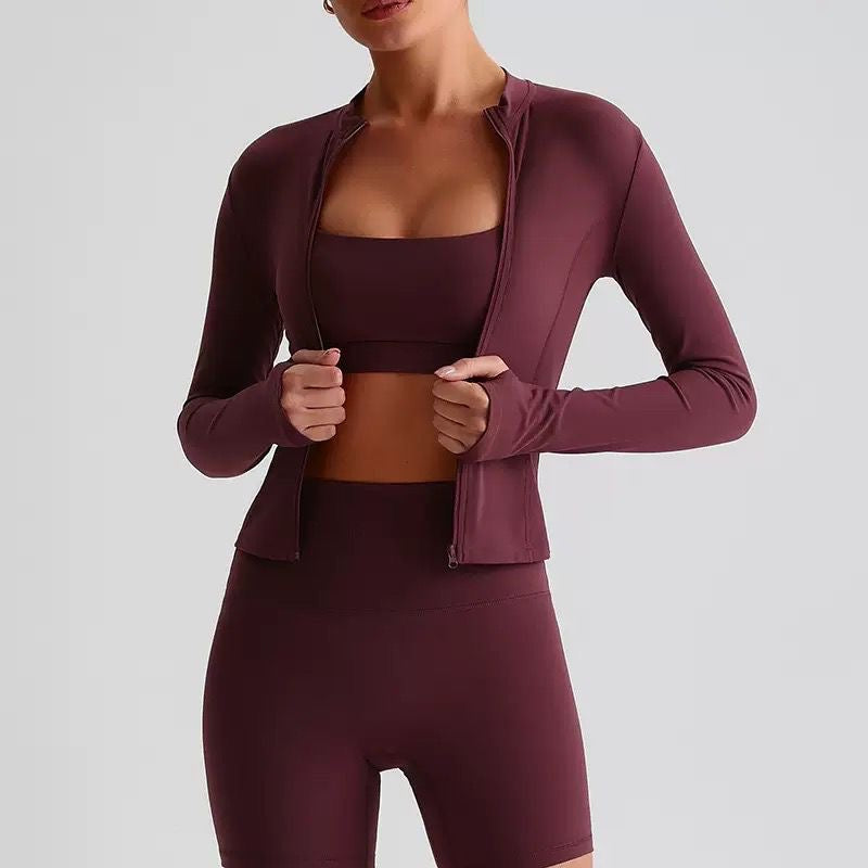 Luxe Motion Jacket dark plum