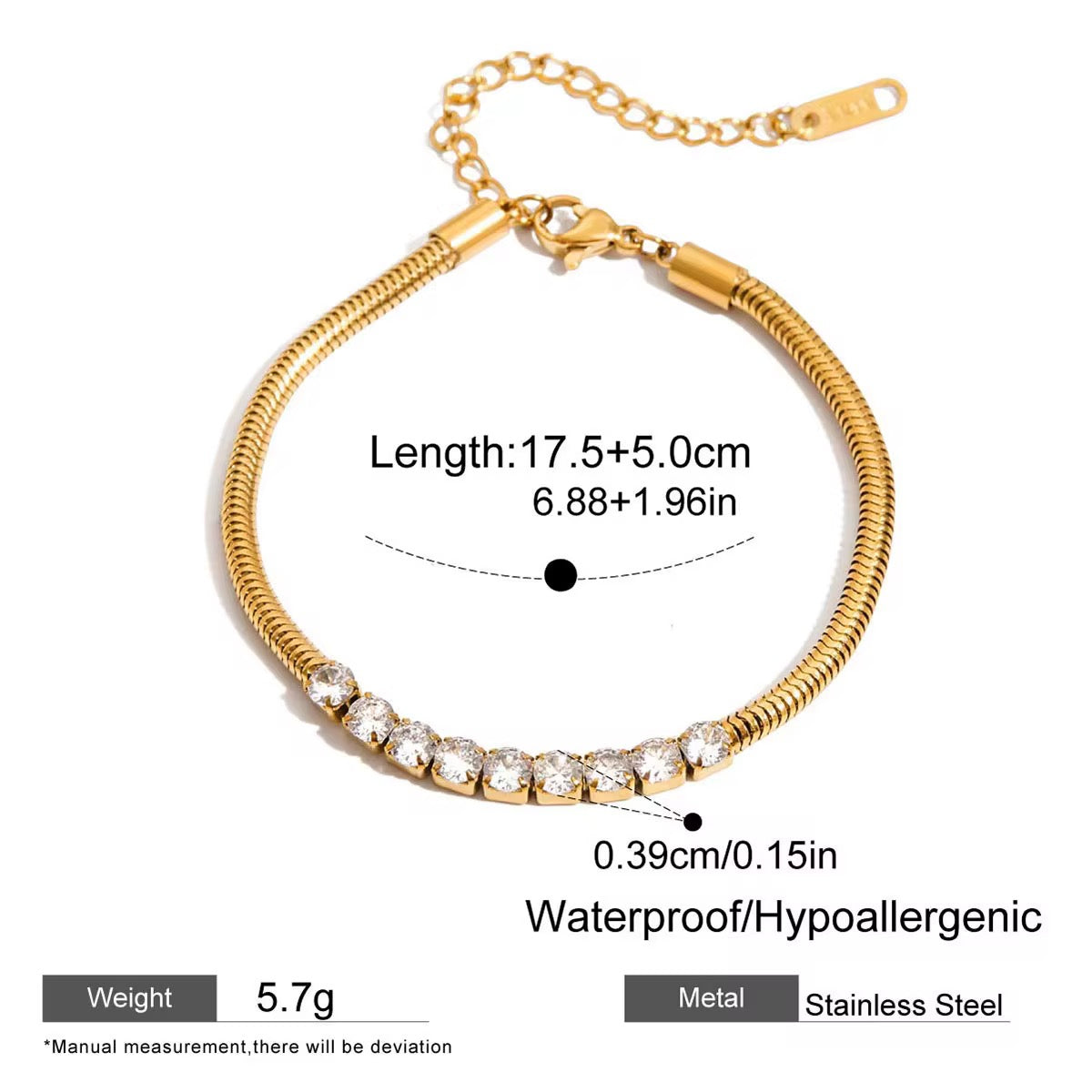 Gold Mini Tennis Bracelet