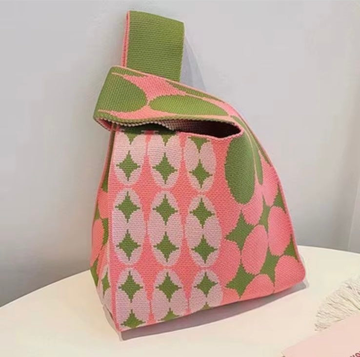 Pink Soft Knit Bag