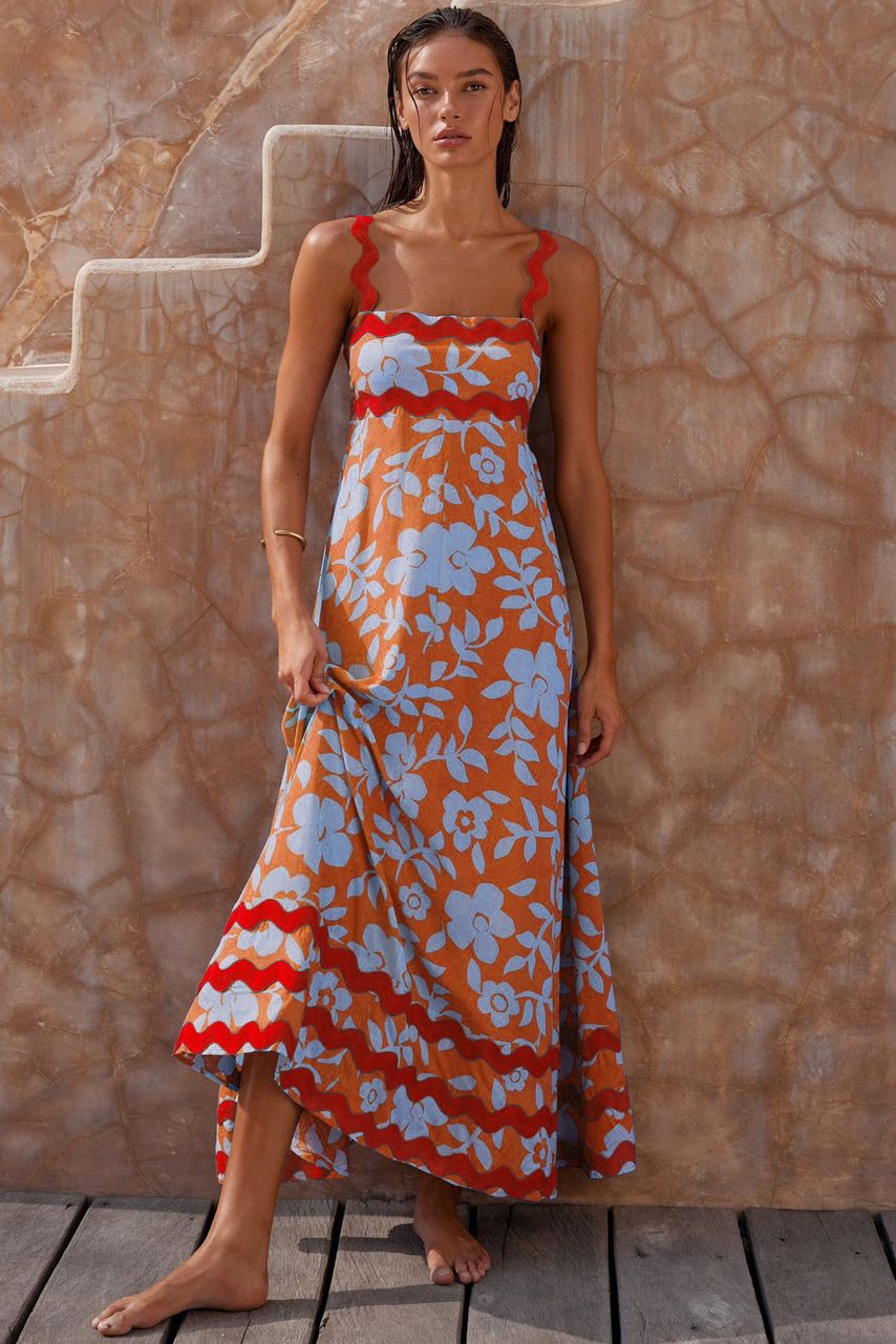 Red & Orange Dress